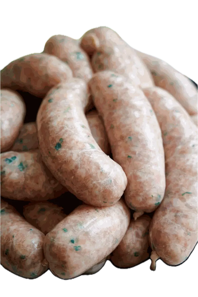 Salchichas De Pollo Pastoreado. Envase de 500 gr.