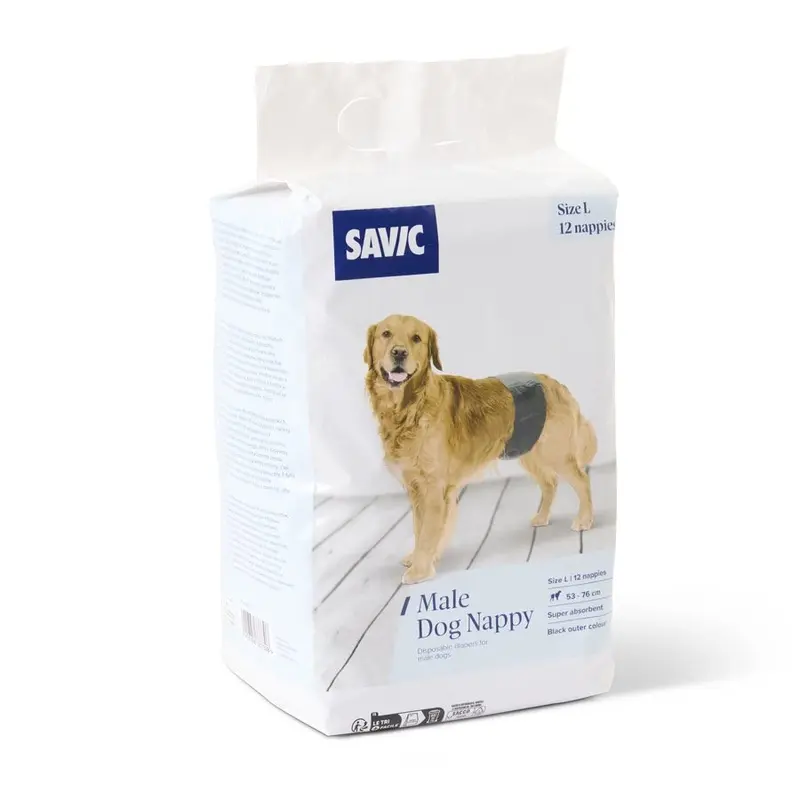Savic 12 Pañales Perro Macho L 53-76cm