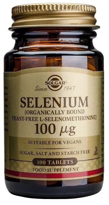 Selenio 100 mcg (Sin Levadura) · Solgar · 100 comprimidos