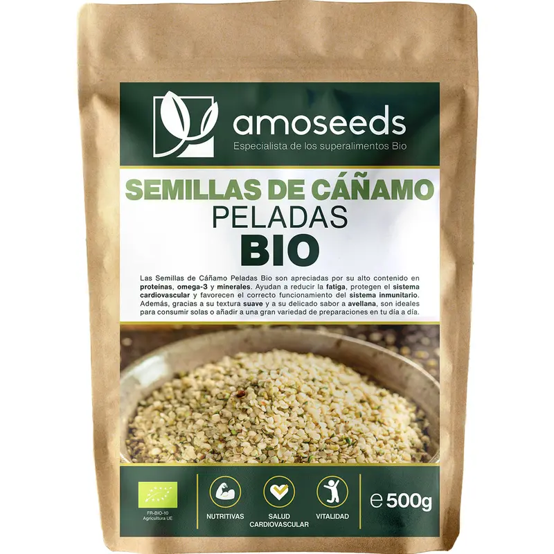 Semillas De Cáñamo Peladas Bio 500g