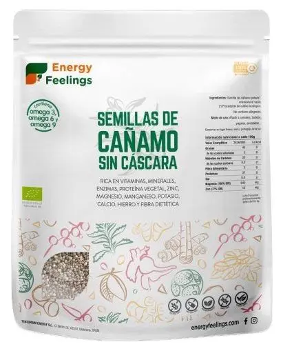 Semillas de Cáñamo Sin Cáscara · Energy Feelings · 1 kg