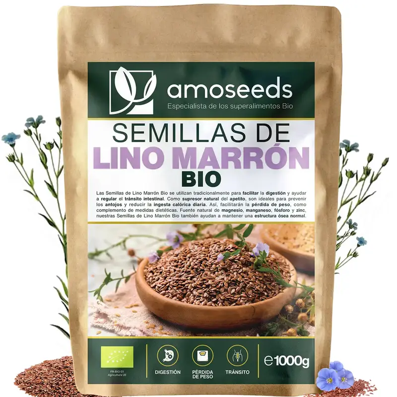 Semillas De Lino Marrón Bio 1kg