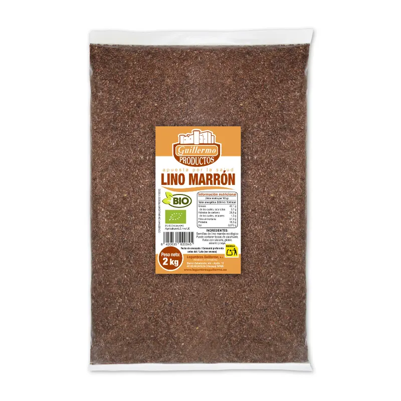 Semillas de Lino Marrón Bio · Guillermo · 2 kg