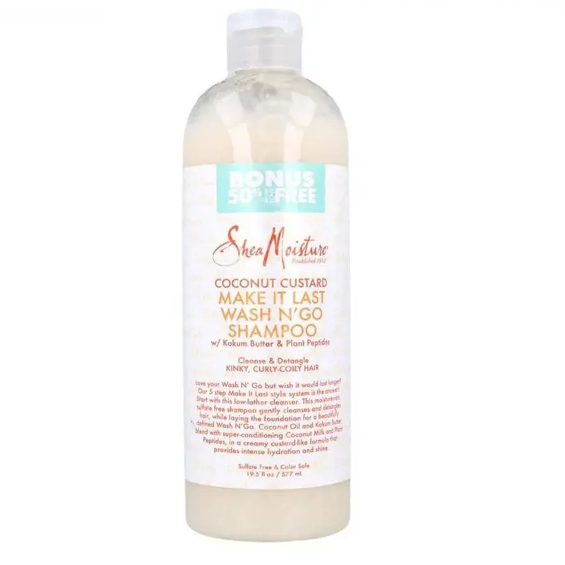 Shea Moisture Coconut Custard Make It Last Wash N’ Go Champú 577ml