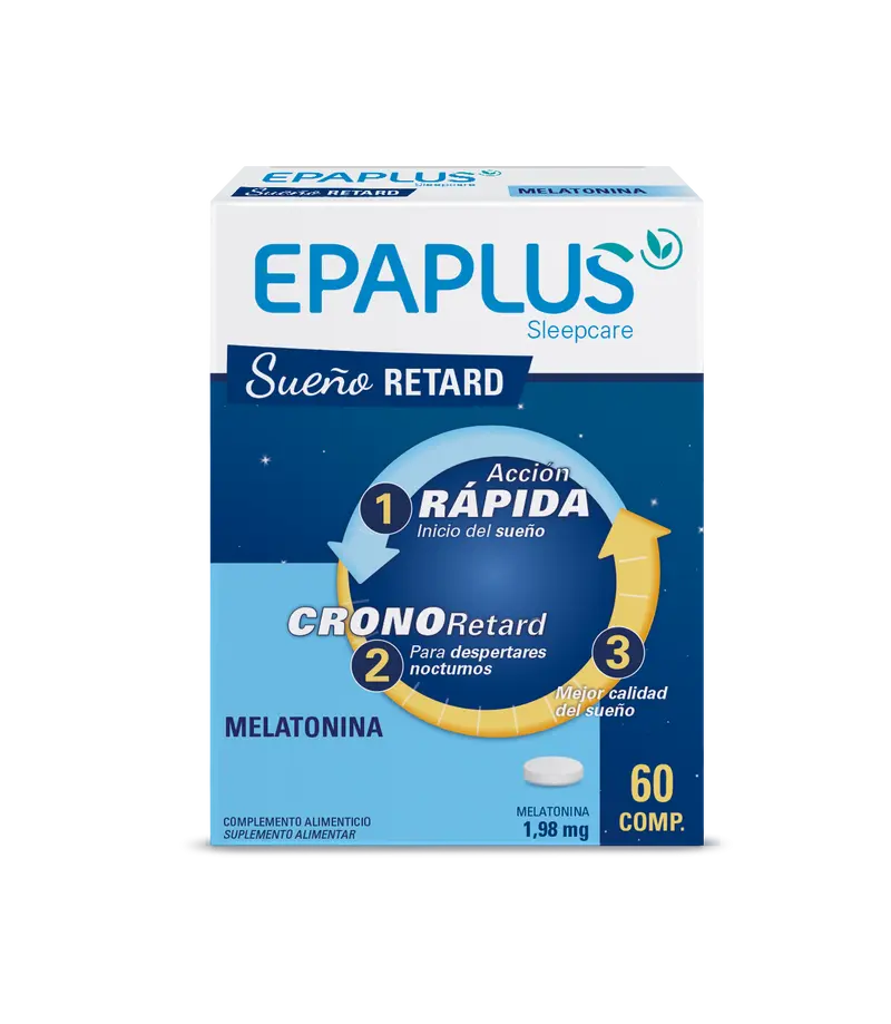 Sleepcare Melatonina Pura Retard · Epaplus · 60 comprimidos