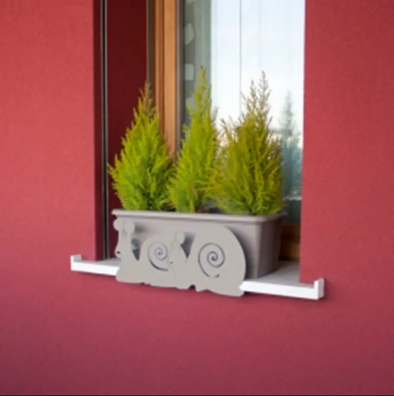 Soporte Jardinera Vasosicuro Caracoles Gris