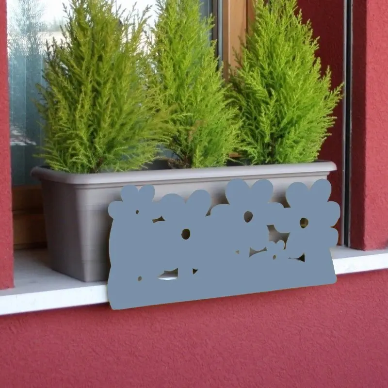 Soporte Jardinera Vasosicuro Flores Gris