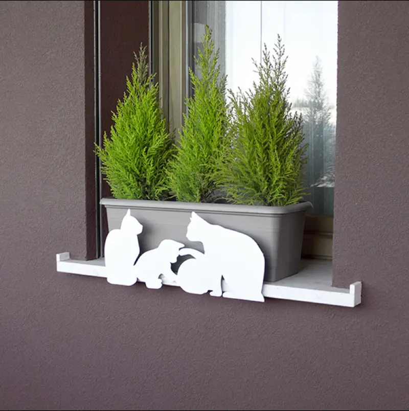 Soporte Jardinera Vasosicuro Pajaros Blanco