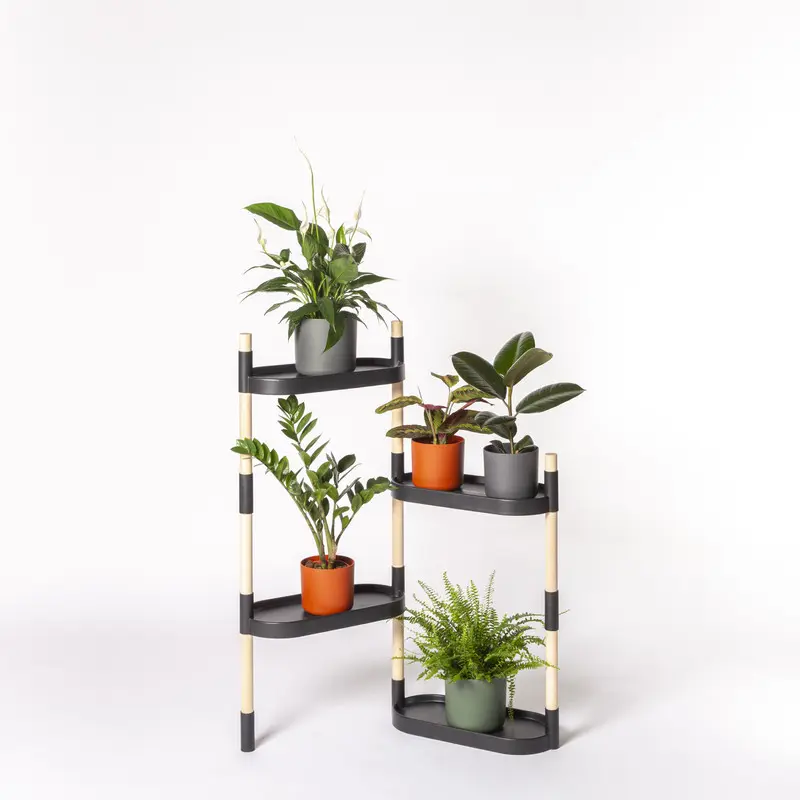 Soporte Modular Citysens De 4 Bandejas Negro