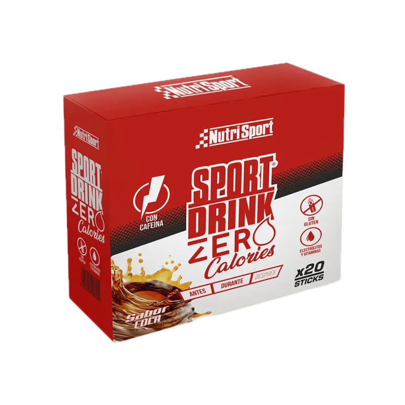 Sport Drink Zero + Cafeína Cola · Nutrisport · 20 sticks