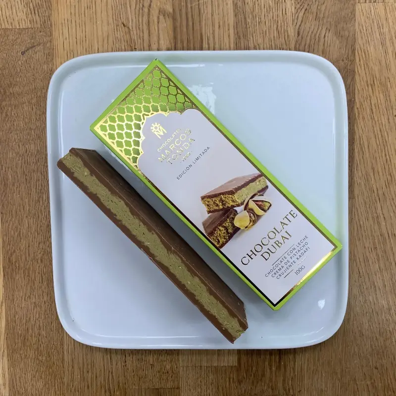 Tableta de Chocolate con Leche Dubai