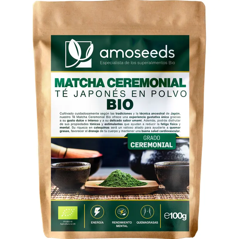 Té Matcha Ceremonial Japonés Bio 100g