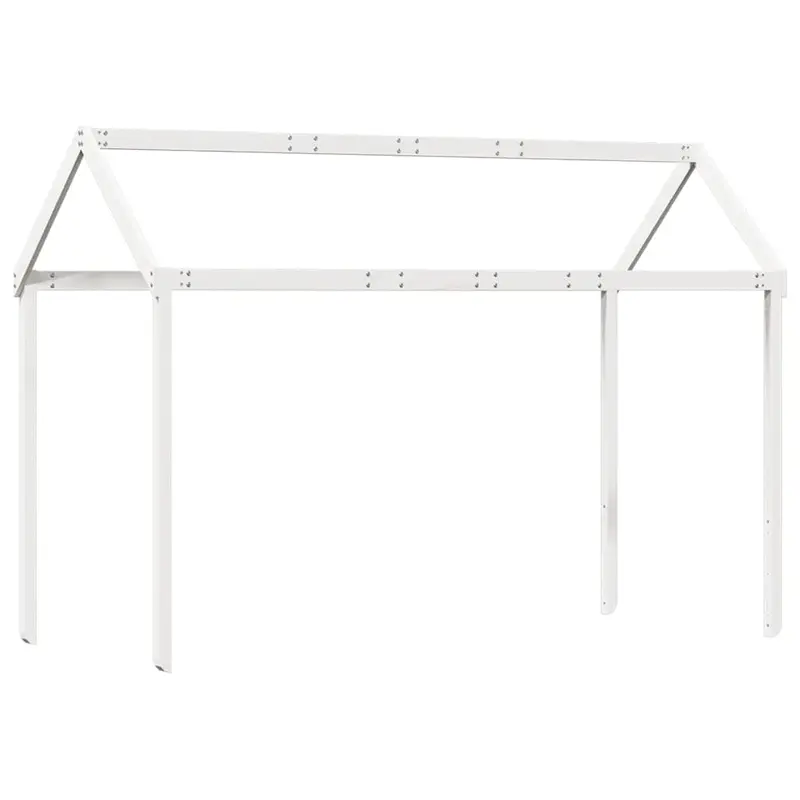 Techo De Cama Infantil Madera Maciza Blanco 207x95,5x159 Cm
