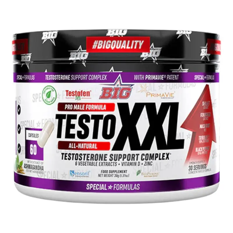 Testo Xxl - 60 Cápsulas - Complejos Testosterona - Big