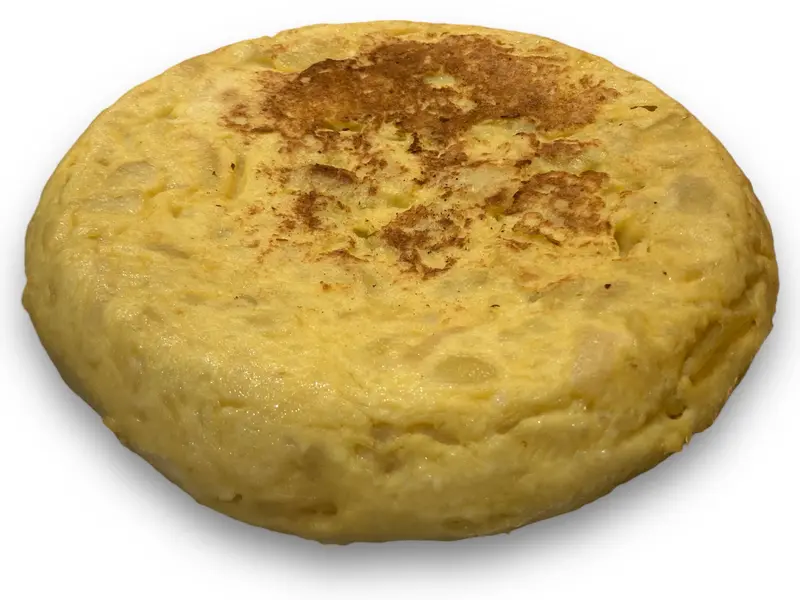 Tortilla de patatas casera con o sin cebolla