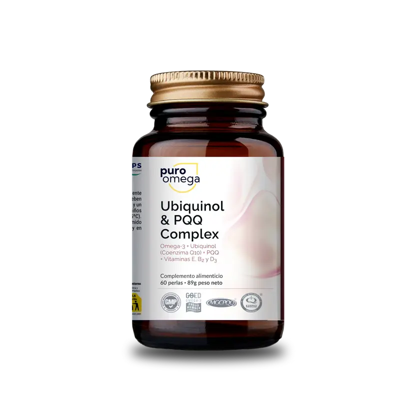 Ubiquinol & PQQ Complex · Puro Omega · 60 perlas