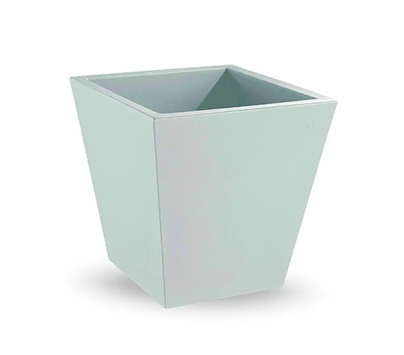 Veca Macetero Plástico Cuadrado Blanco Single 35 Cm