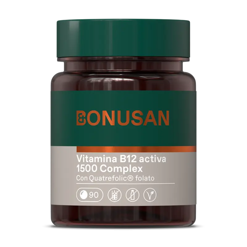 Vitamina B12 activa 1500 Complex · Bonusan · 90 comprimidos