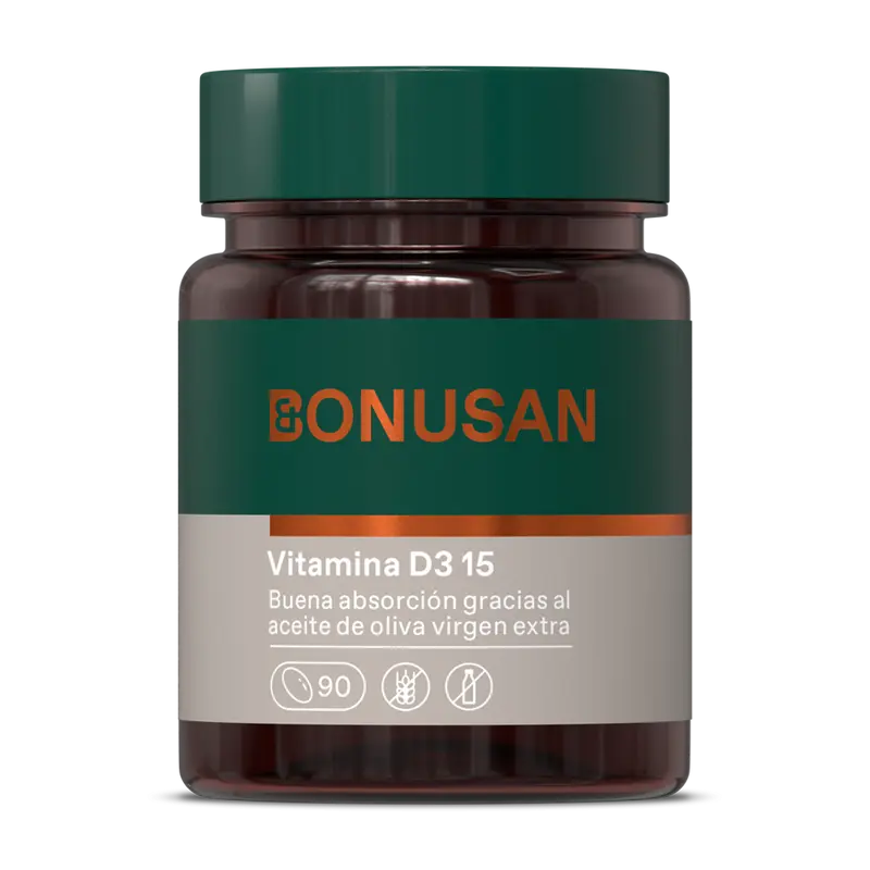 Vitamina D3 15 mg · Bonusan · 90 perlas