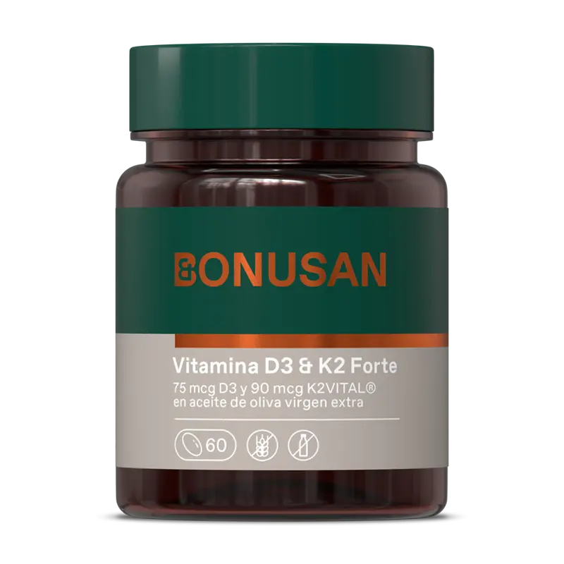 Vitamina D3 & K2 Forte · Bonusan · 60 perlas