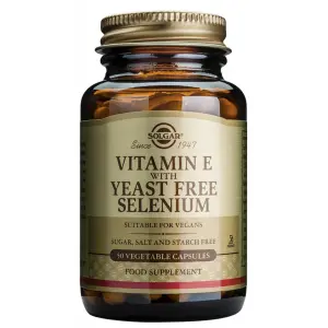 Vitamina E con Selenio (Sin Levadura) · Solgar · 50 cápsulas