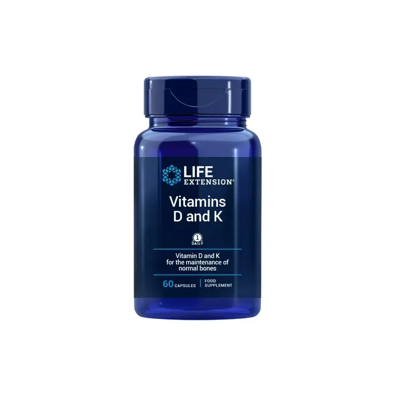 Vitamins D and K · Life Extension · 60 cápsulas