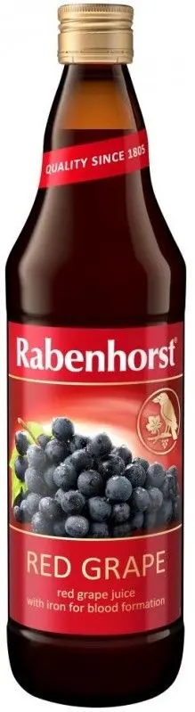 Zumo de Uva Roja con Hierro · Rabenhorst · 750 ml [Caducidad 11/2026]